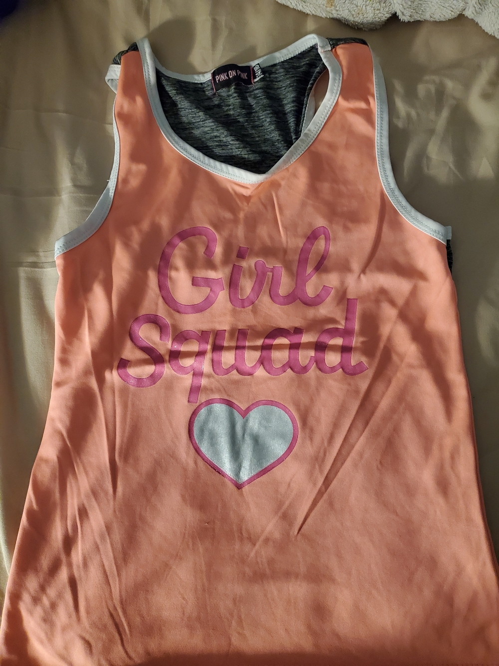Girls' Coral 'Girl Squad' Tank Top